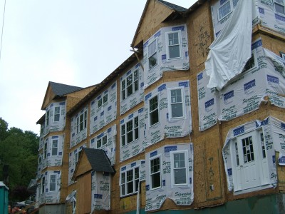 Yonkers multi family building under construction - photo by Robert Hothan.